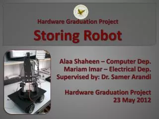 Hardware Graduation Project Storing Robot