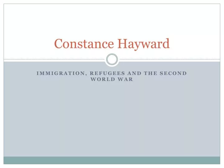 constance hayward