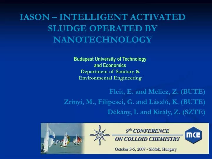 iason intelligent activated sludge operated by nanotechnology