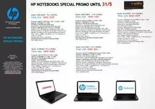 HP NOTEBOOKS SPECIAL PROMO