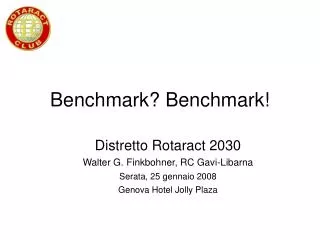 Benchmark? Benchmark!