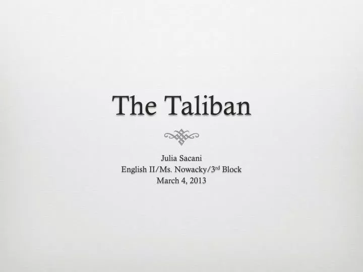 the taliban