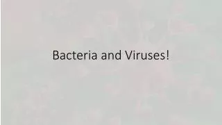 Bacteria and Viruses!