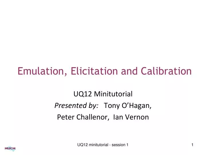 emulation elicitation and calibration