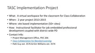 TASC Implementation Project