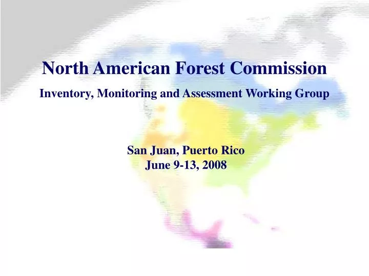 north american forest commission inventory monitoring and assessment working group