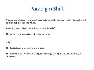 paradigm shift