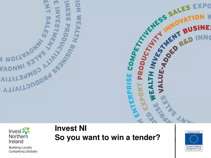 invest ni so you want to win a tender