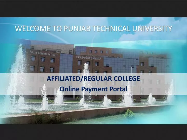 affiliated regular college online payment portal