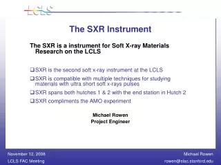 The SXR Instrument