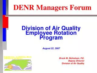 DENR Managers Forum