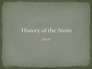 history of the atom