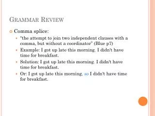 grammar review