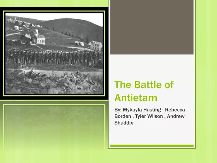the battle of antietam