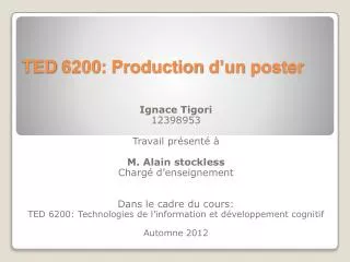 ted 6200 production d un poster