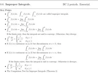 Improper Integrals