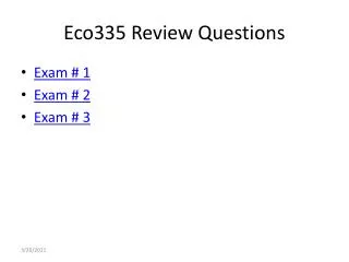 Eco335 Review Questions