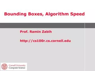 Bounding Boxes, Algorithm Speed