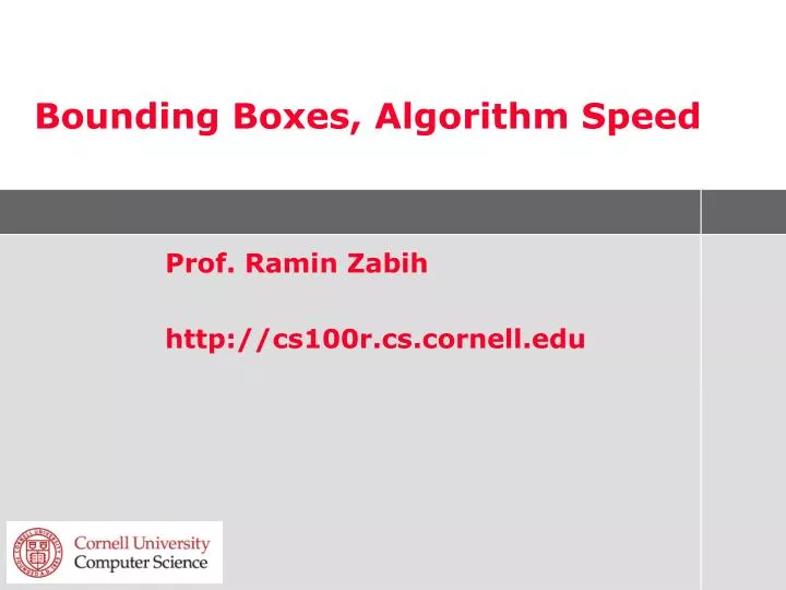 bounding boxes algorithm speed