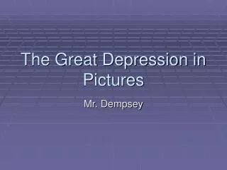 The Great Depression in Pictures