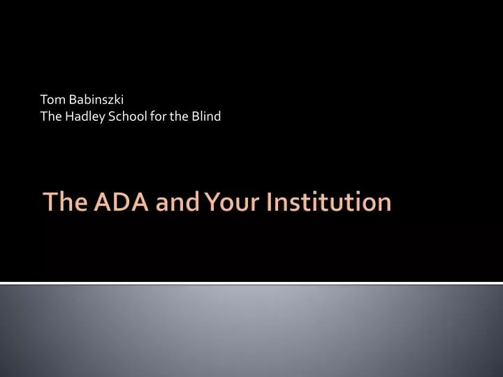 tom babinszki the hadley school for the blind
