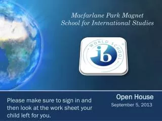 Macfarlane Park Magnet School for International Studies