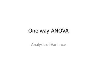 One way-ANOVA