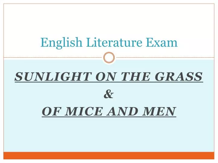 english literature exam