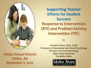 Supporting Teacher Efforts for Student Success: