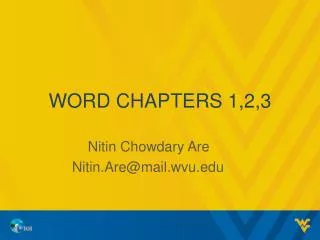 Word chapters 1,2,3