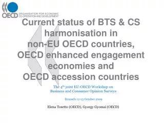 The 4 th joint EU-OECD Workshop on Business and Consumer Opinion Surveys