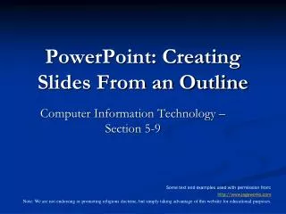 PowerPoint: Creating Slides From an Outline