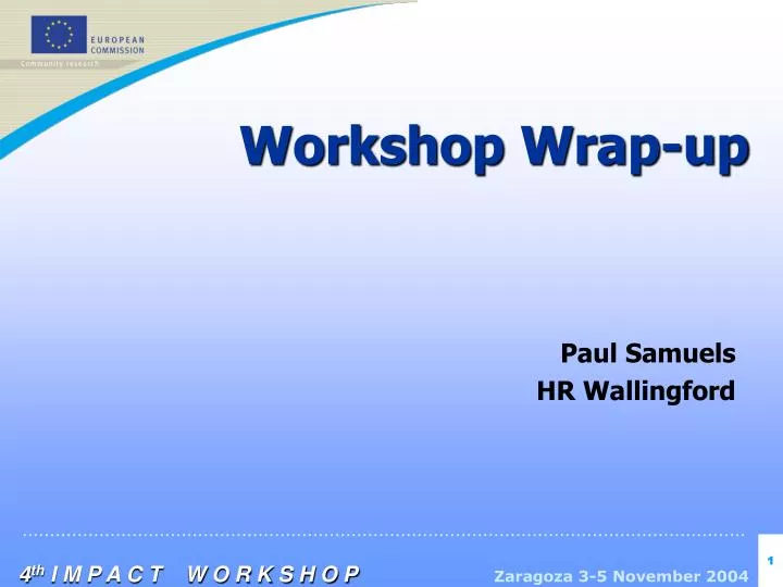 workshop wrap up