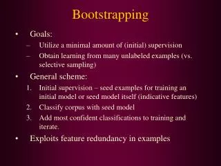 Bootstrapping