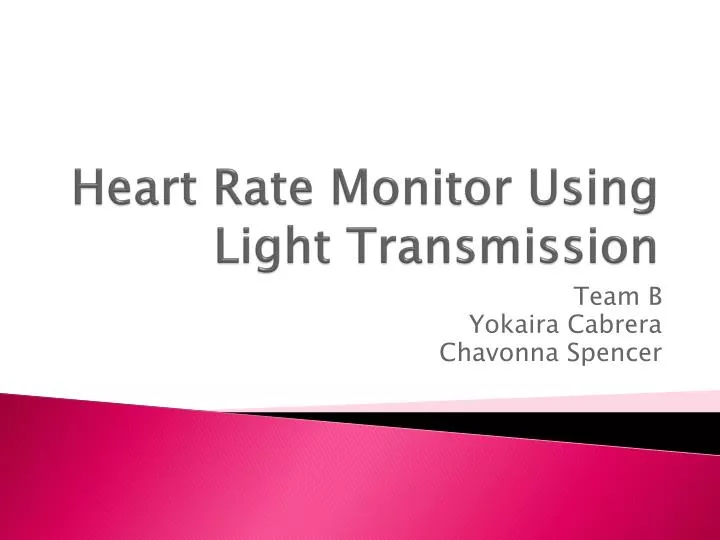 heart rate monitor u sing light transmission