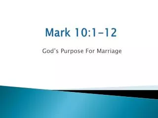 Mark 10:1-12