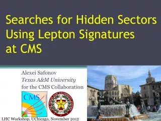Searches for Hidden Sectors Using Lepton Signatures at CMS