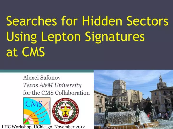 searches for hidden sectors using lepton signatures at cms