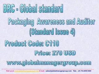 Packaging Awareness and Auditor (Standard Issue 4)