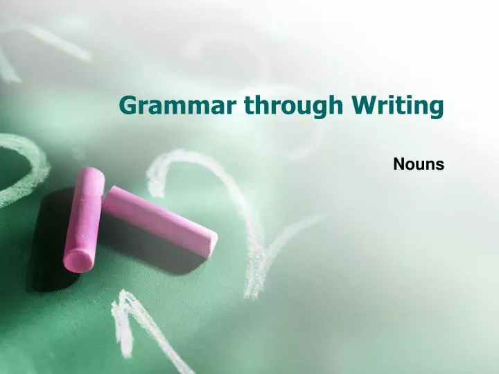 grammar through writing