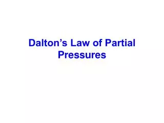dalton s law of partial pressures