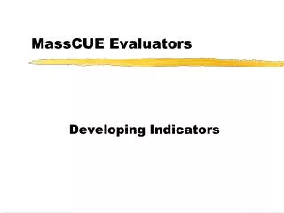 MassCUE Evaluators