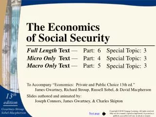 The Economics of Social Security