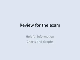 Review for the exam