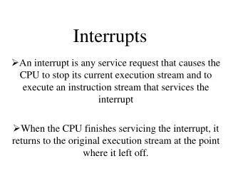 Interrupts