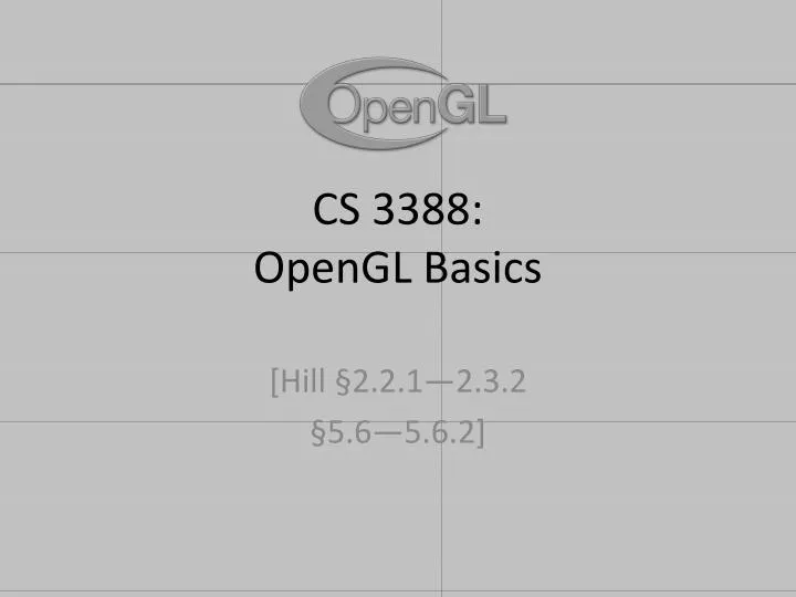 cs 3388 opengl basics