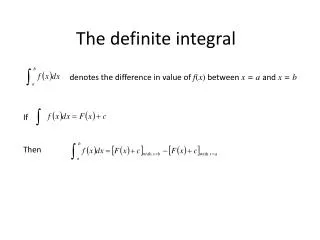 The definite integral