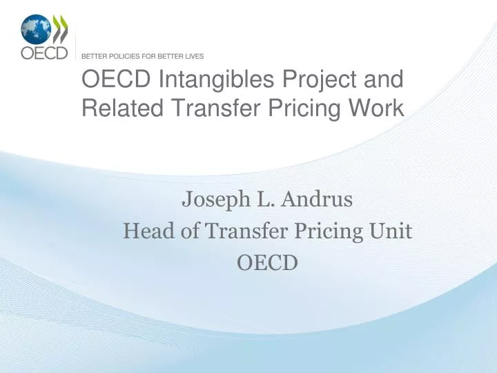 oecd intangibles project and related transfer pricing work