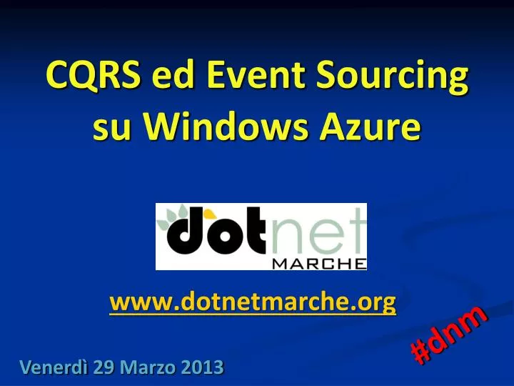 cqrs ed event sourcing su windows azure