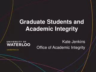 Graduate Students and Academic Integrity
